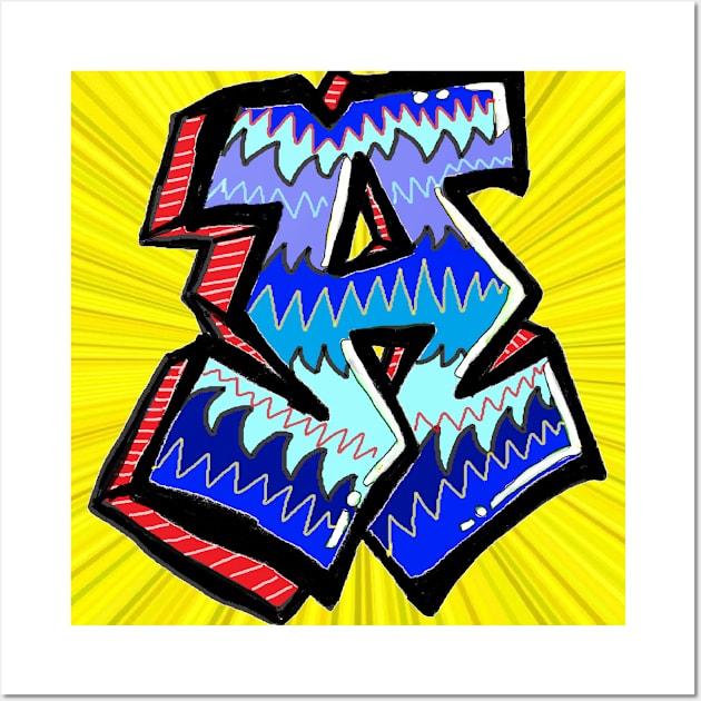 a graffiti pop art a 1 Wall Art by LowEndGraphics